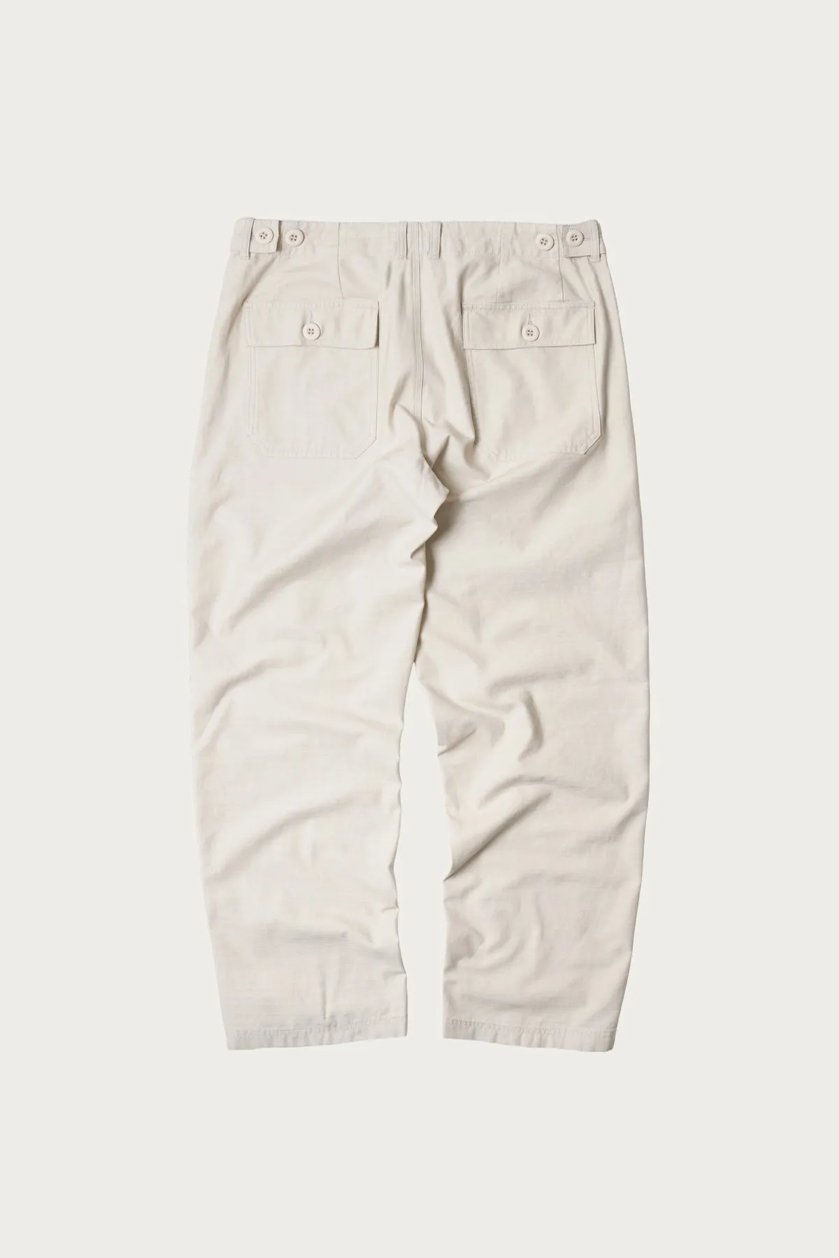 Backsatin Fatigue Pants - Cream