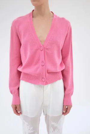 Beklina Cotton Knit Cardigan Piñata Pink