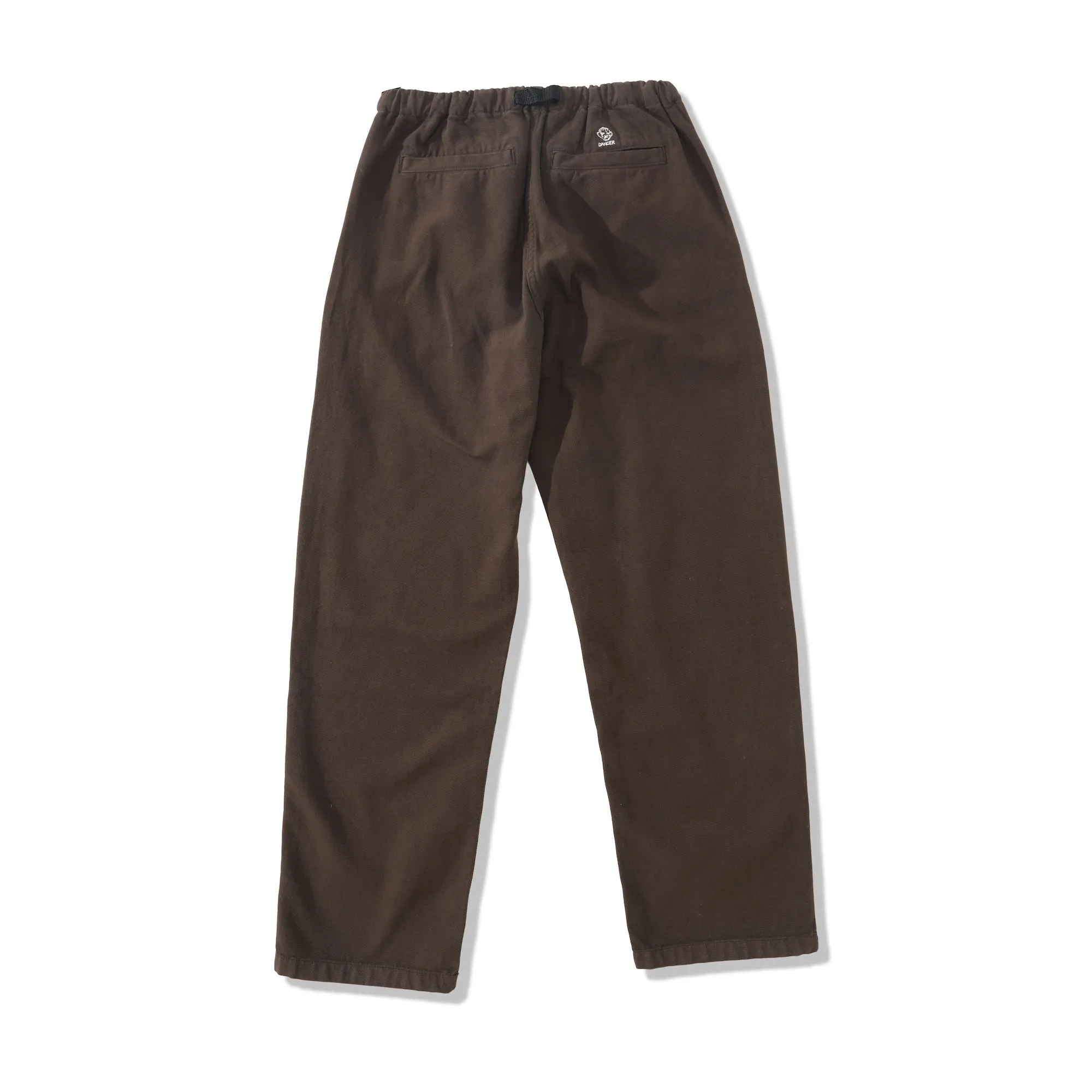 Belted Simple Knee Pant, Brown