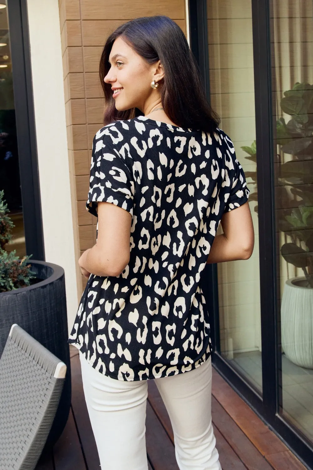 Black & White Fierce Stretchy Blouse