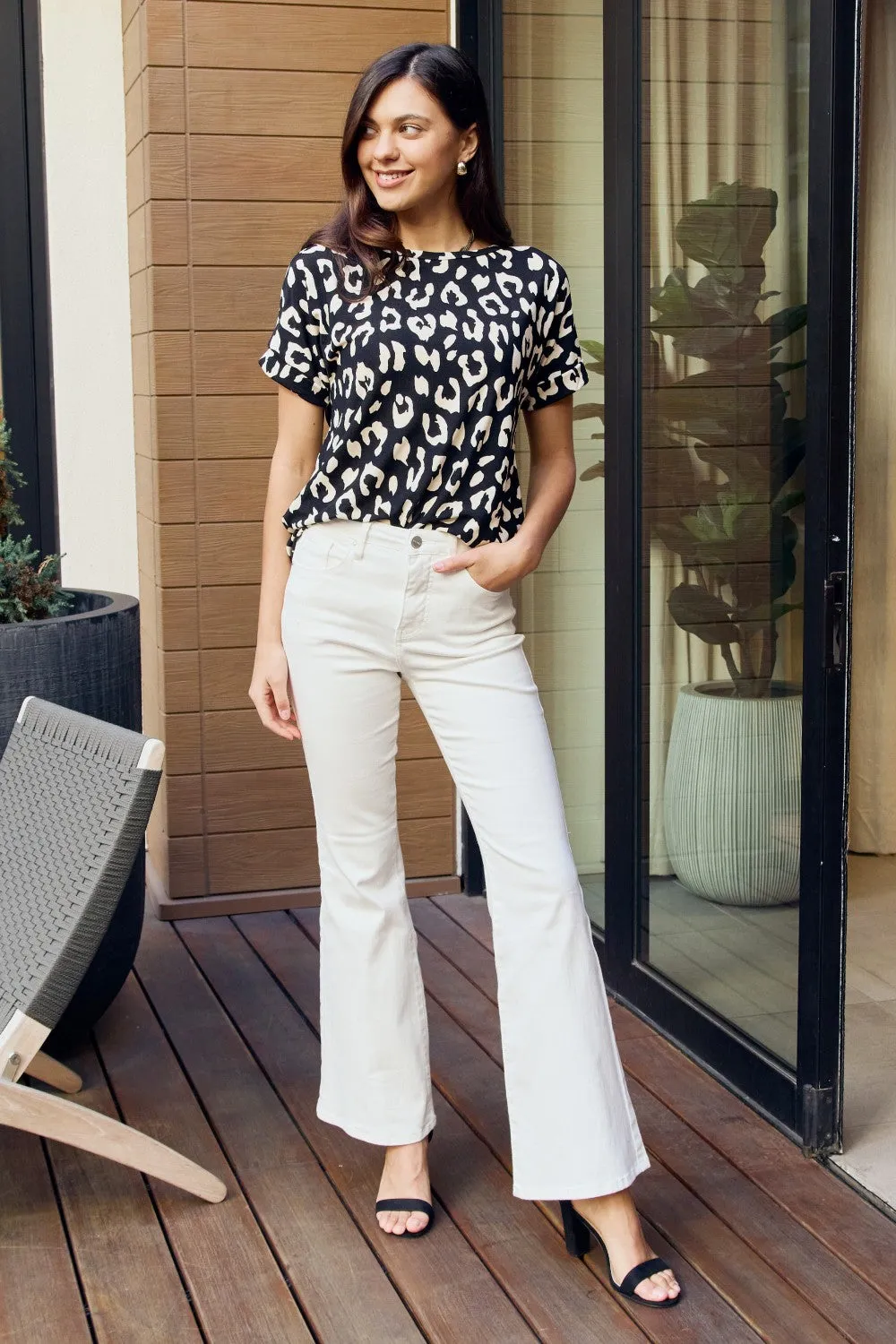 Black & White Fierce Stretchy Blouse
