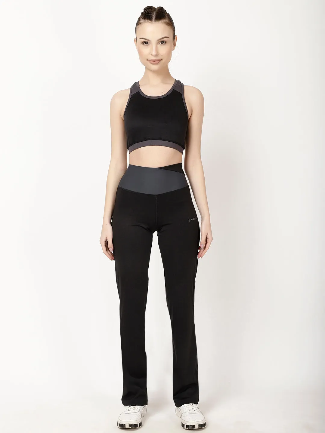 Black Flow Straight Pants