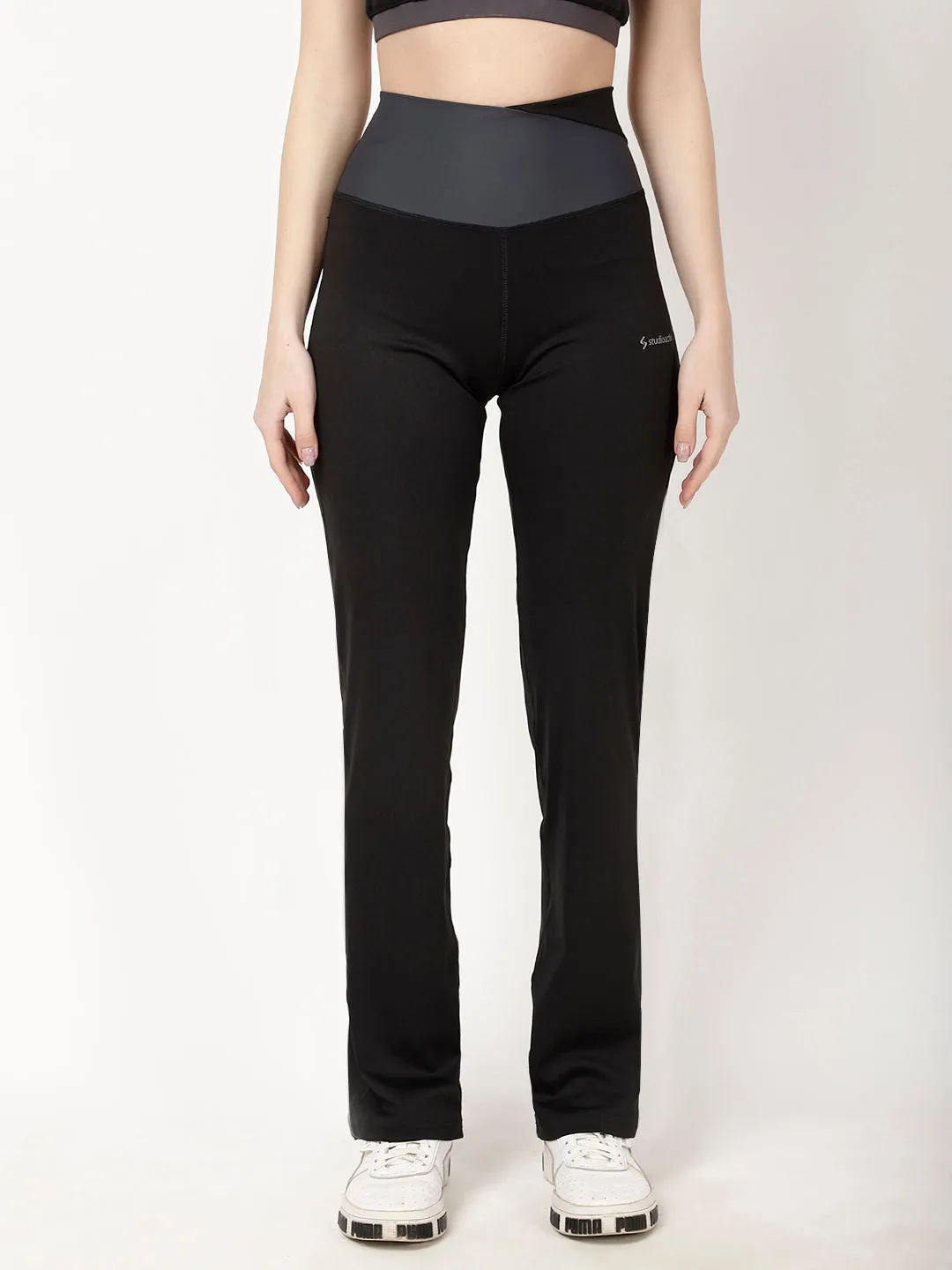 Black Flow Straight Pants