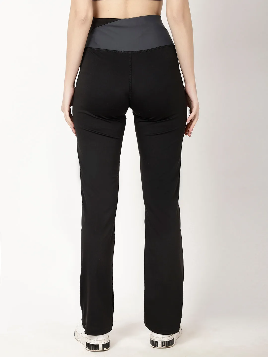 Black Flow Straight Pants