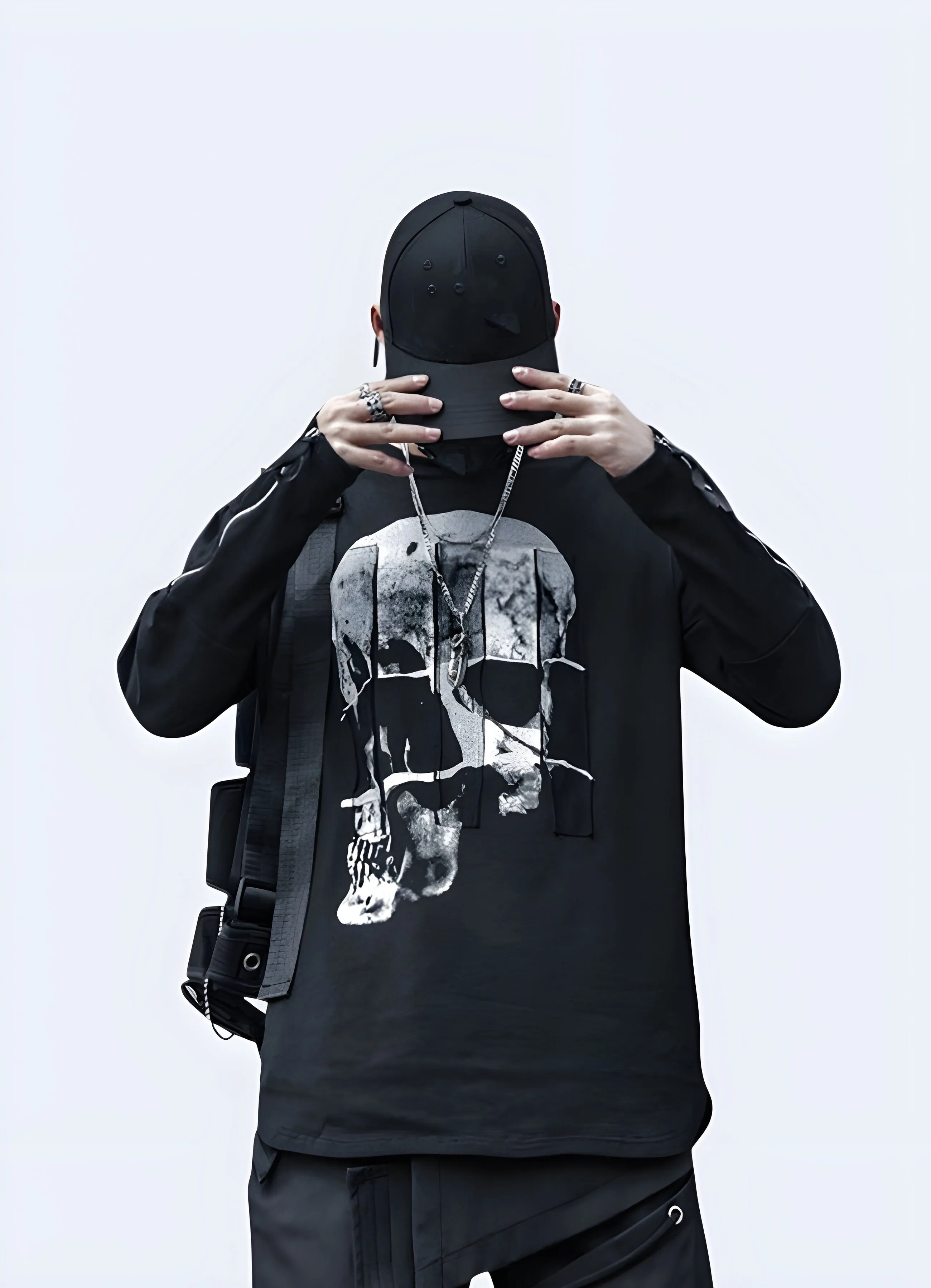 Black Skull Shirt Long Sleeve
