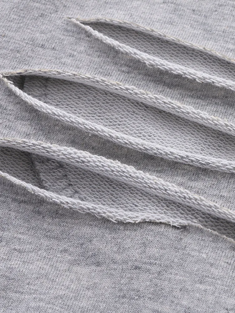 Cotton Breathable Casual Sport Ripped Pants