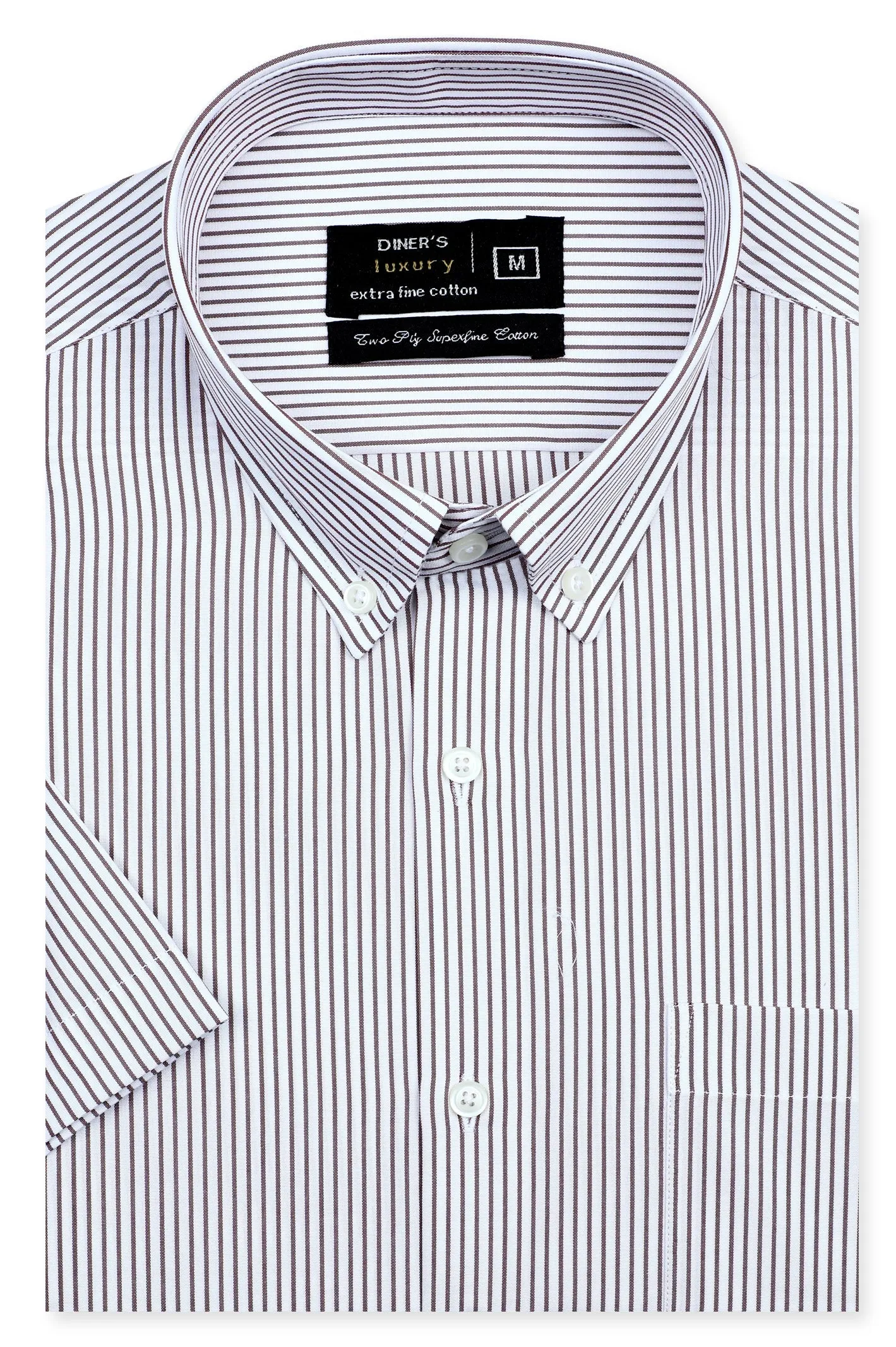 Dark Brown Formal Luxury Shirt (Half Sleeves)