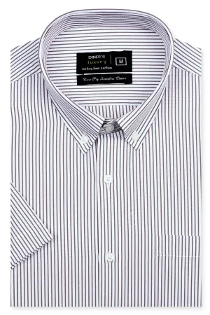 Dark Brown Formal Luxury Shirt (Half Sleeves)