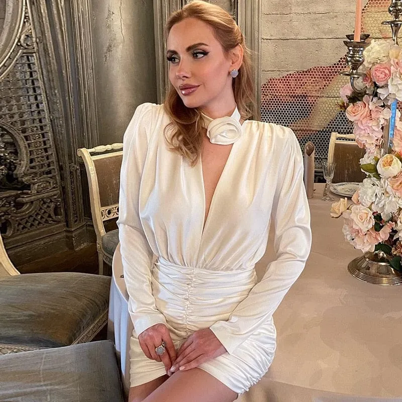 Elegant Juliana V-Neck Dress