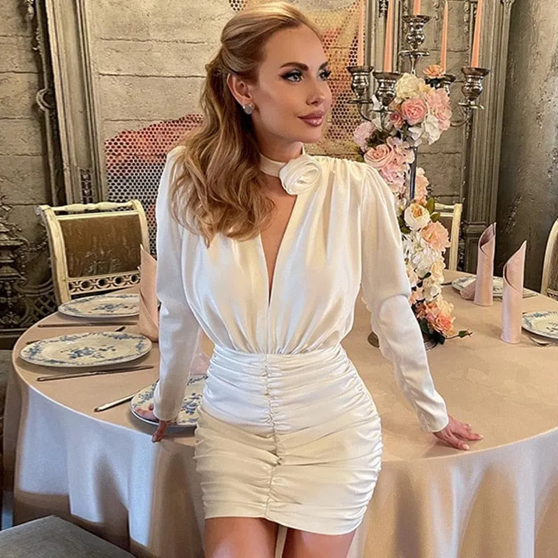 Elegant Juliana V-Neck Dress