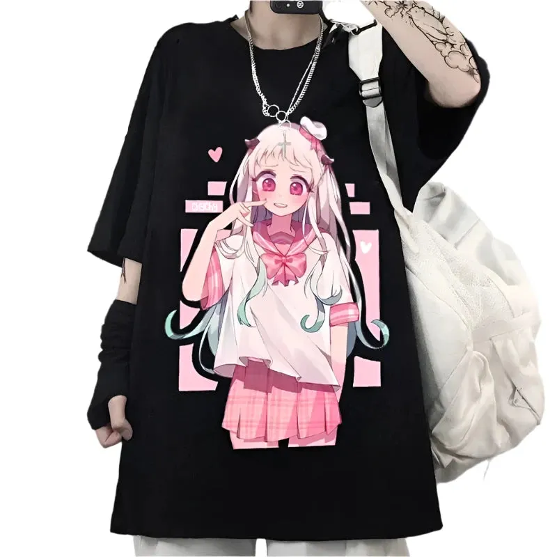 Gothic Loose Kawaii Anime Doll T-shirts