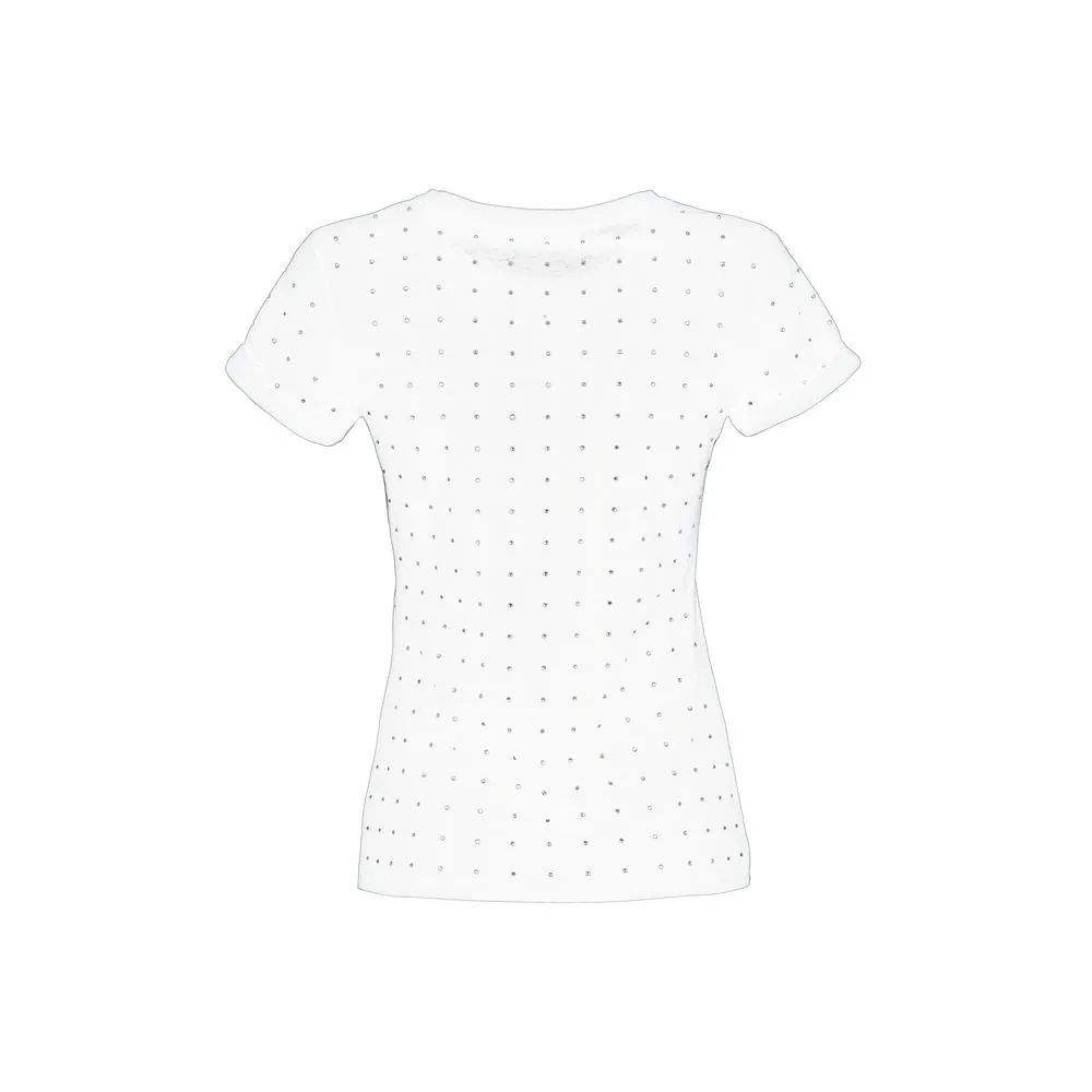 Imperfect White Cotton Women T-Shirt