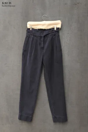 Isa Belted Pants - Garment Dyed Denim - XS, S, M,  L