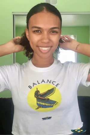 Ma'at Balance Short sleeve crop top