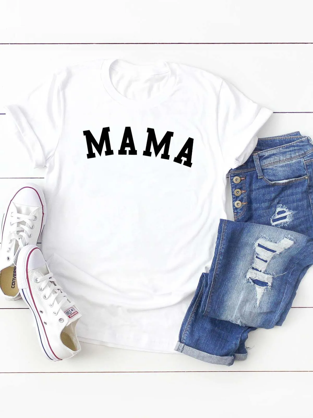 Mama Bold Women's Graphic Tee, White