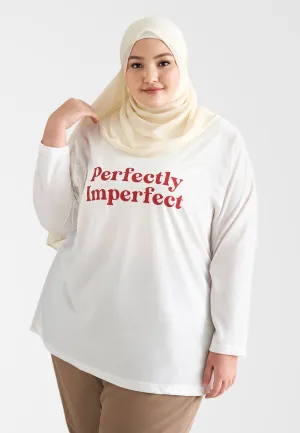 Perfectly Imperfect Women's Day 2022 Single Jersey Graphic Tee - White