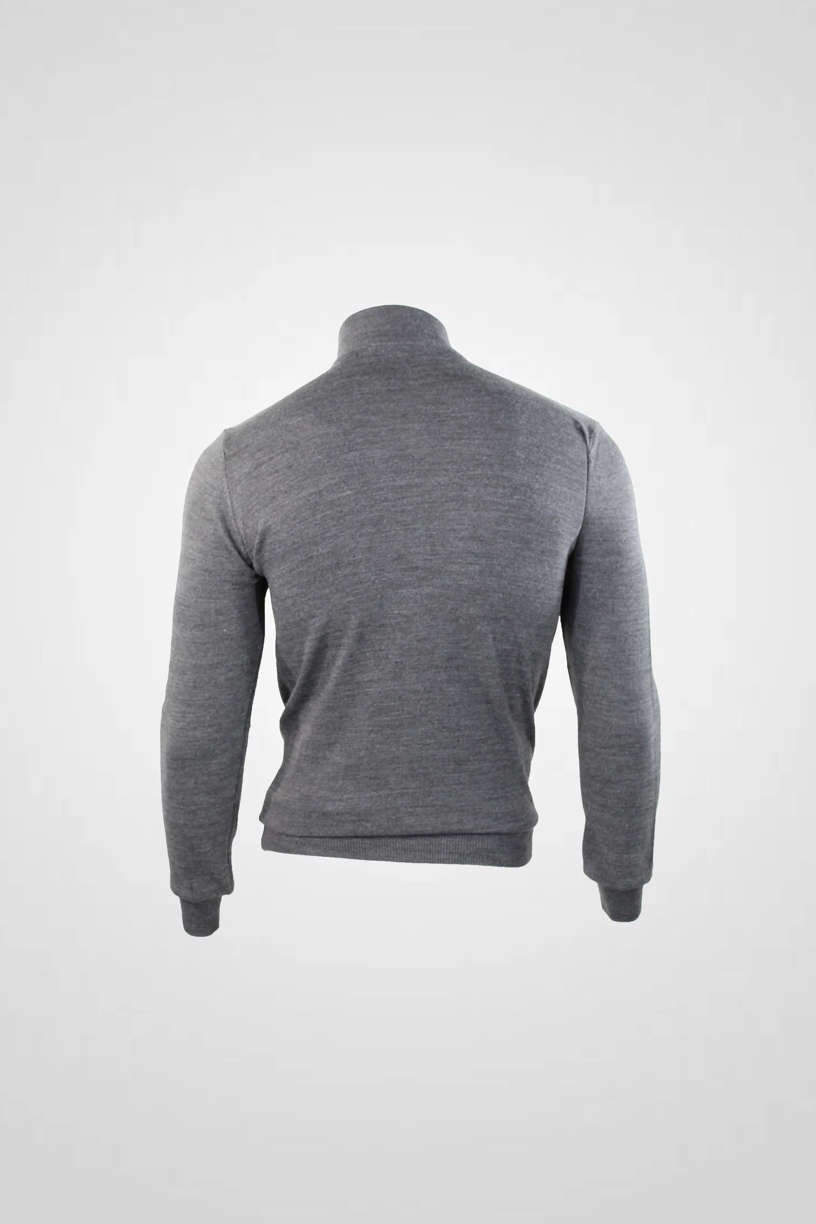 PORTABELLA,SOLID-1/4ZIP-SWEATERS-DRS-D03-GREY
