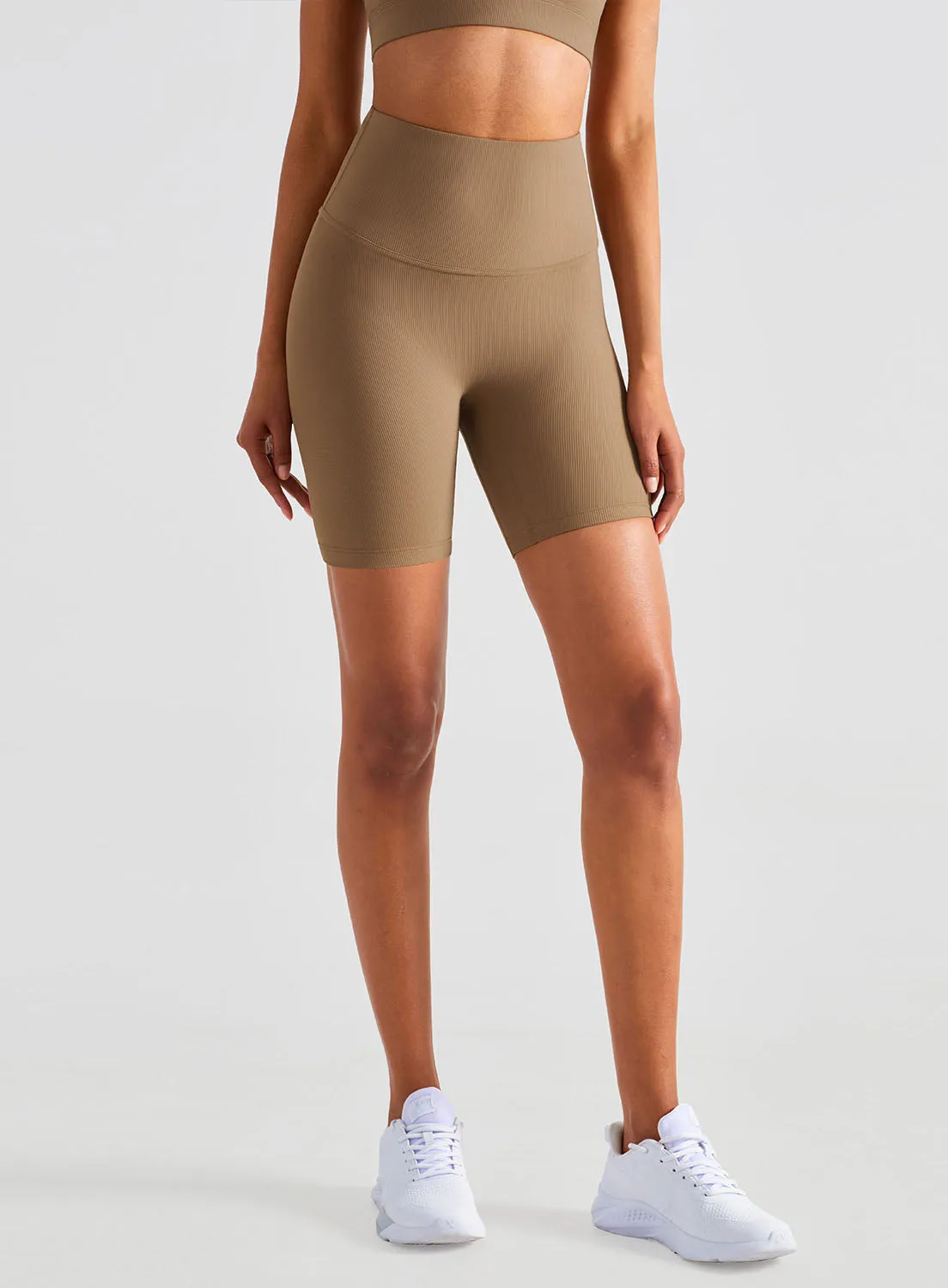 RIB Cropped Breathable Elastic Slim Fifth Pants