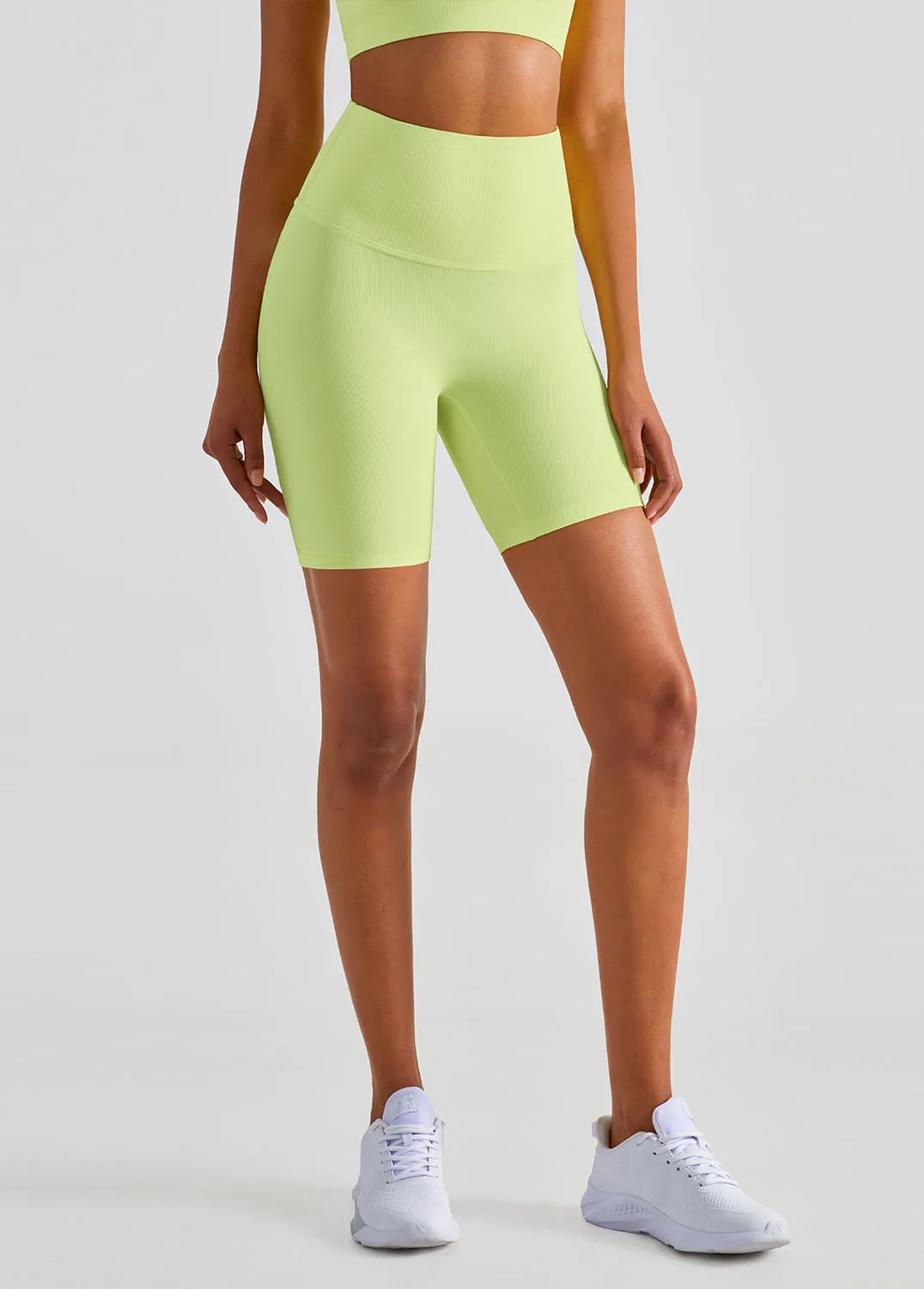 RIB Cropped Breathable Elastic Slim Fifth Pants