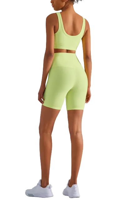 RIB Cropped Breathable Elastic Slim Fifth Pants