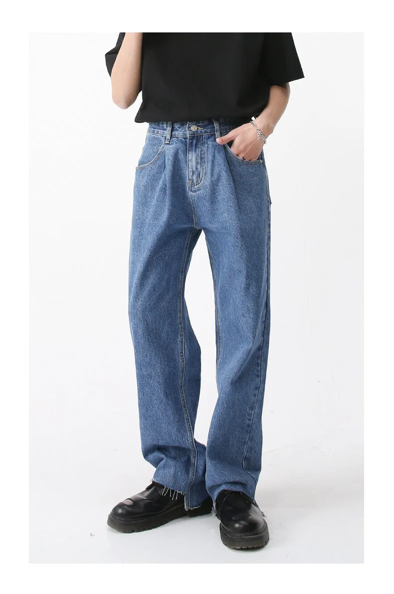 Simple Retro Casual Jeans Irregular