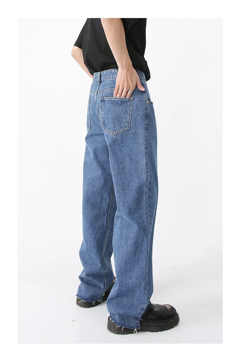 Simple Retro Casual Jeans Irregular