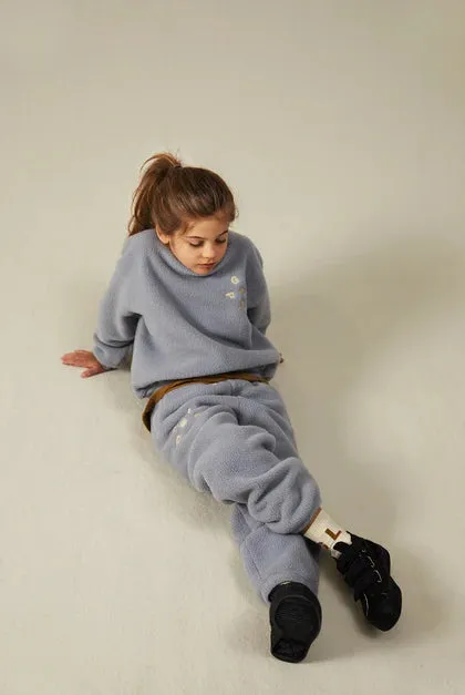 Sweater Dropped Shoulder Teddy POP Stone Grey