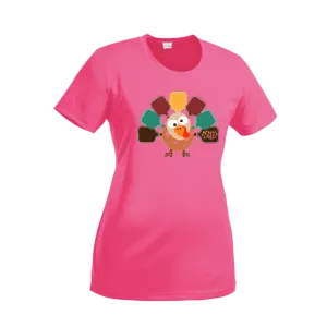 Turkey Pickleball | Women’s Short Sleeve Crewneck Pickleball Shirts | 100% Polyester