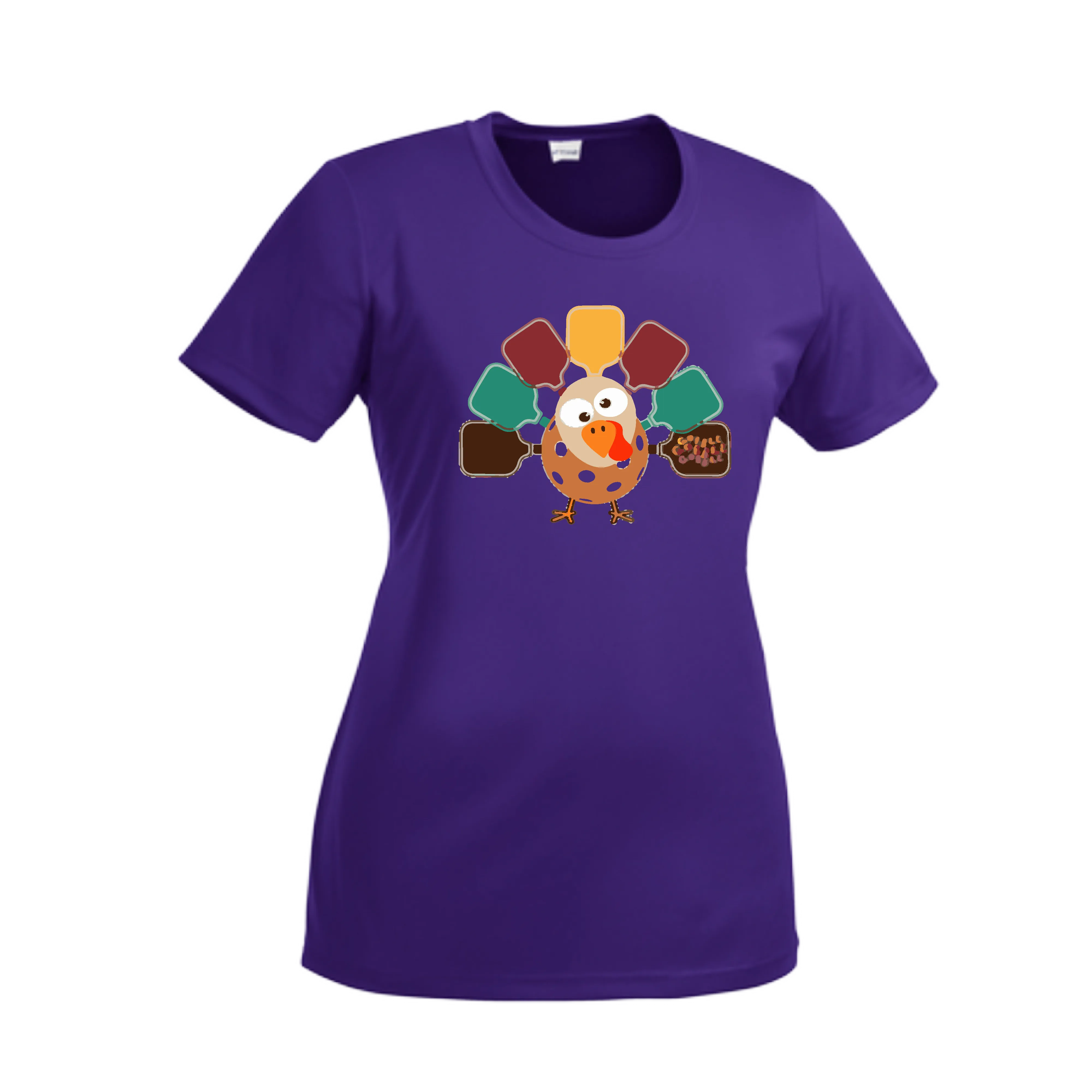 Turkey Pickleball | Women’s Short Sleeve Crewneck Pickleball Shirts | 100% Polyester