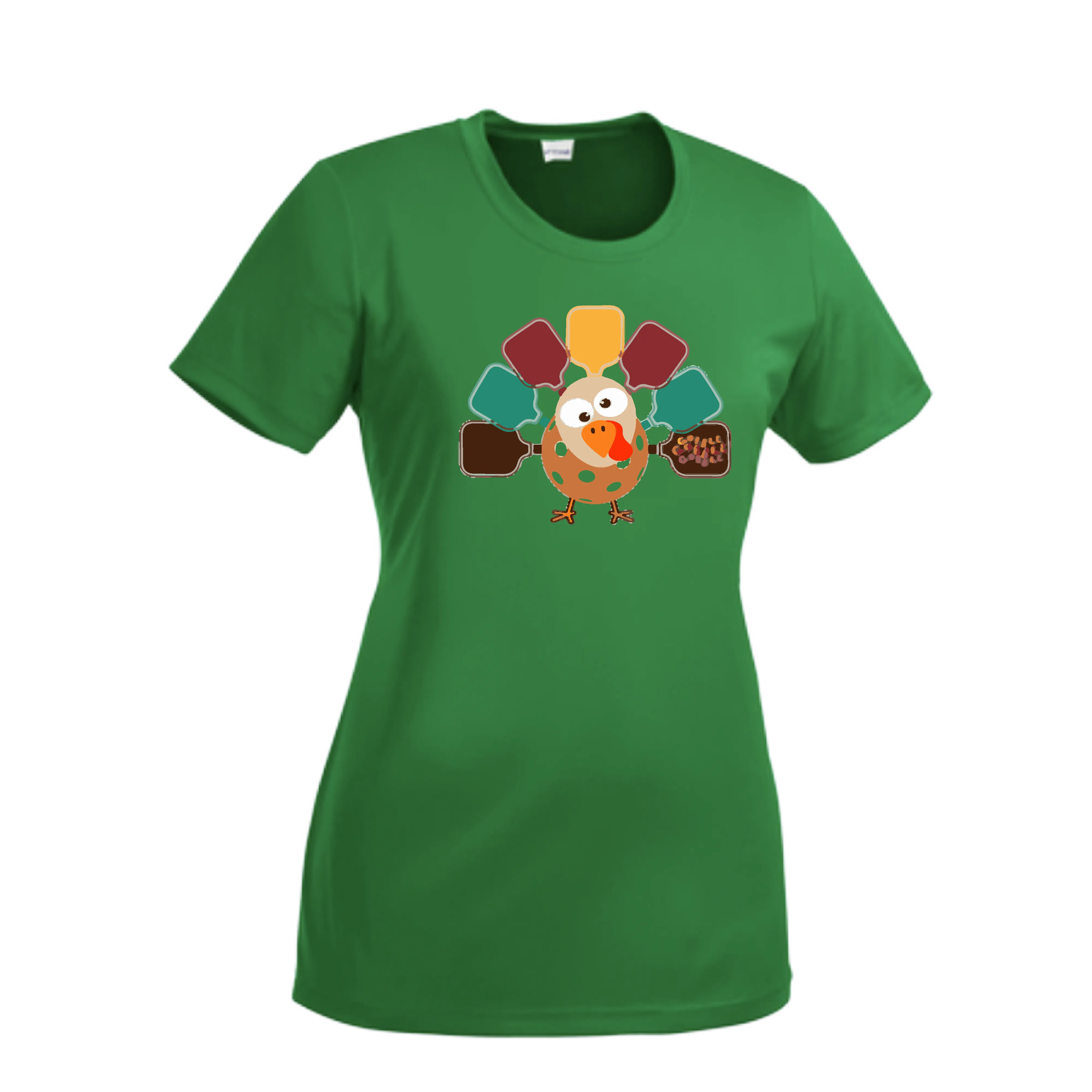 Turkey Pickleball | Women’s Short Sleeve Crewneck Pickleball Shirts | 100% Polyester