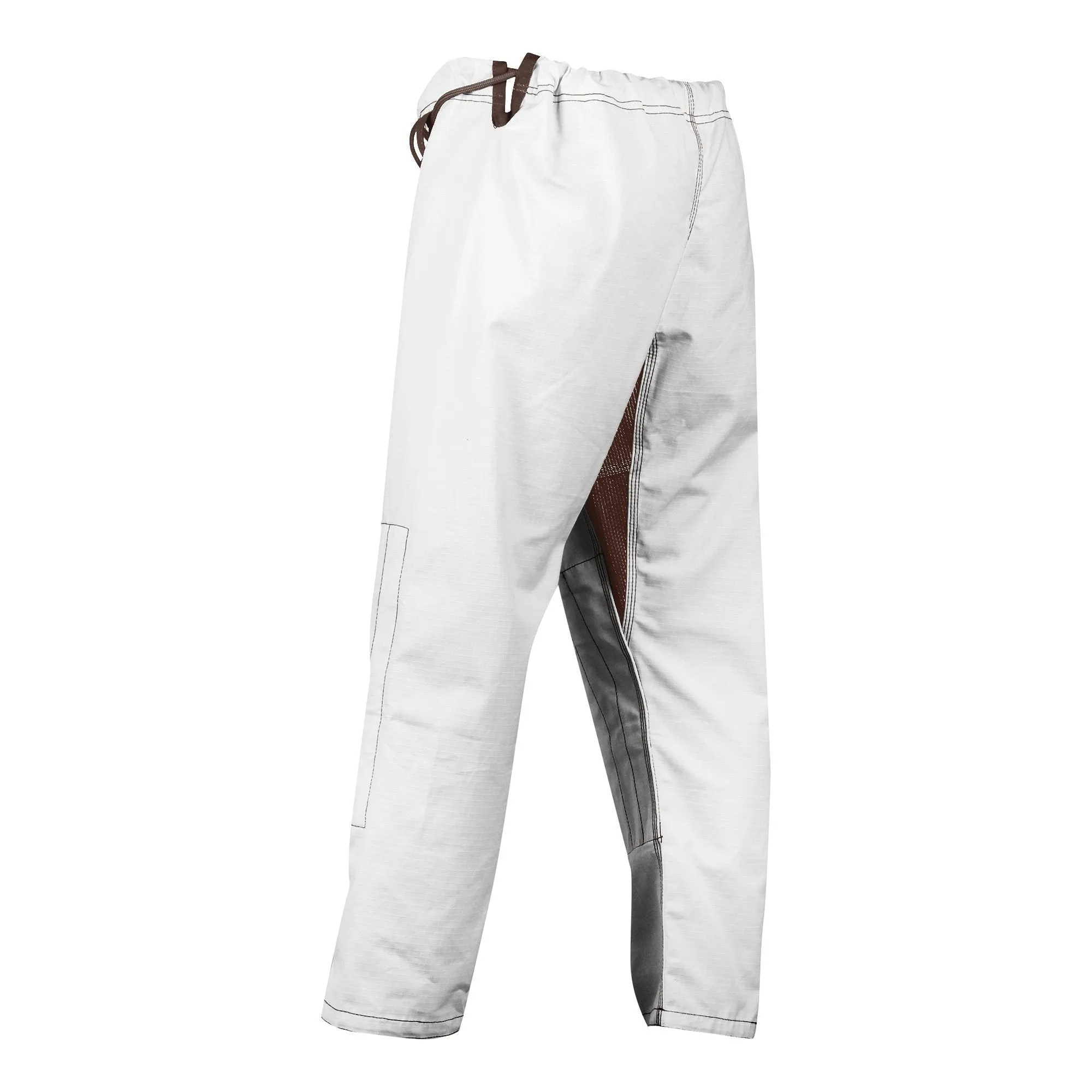 White and brown ripstop pants