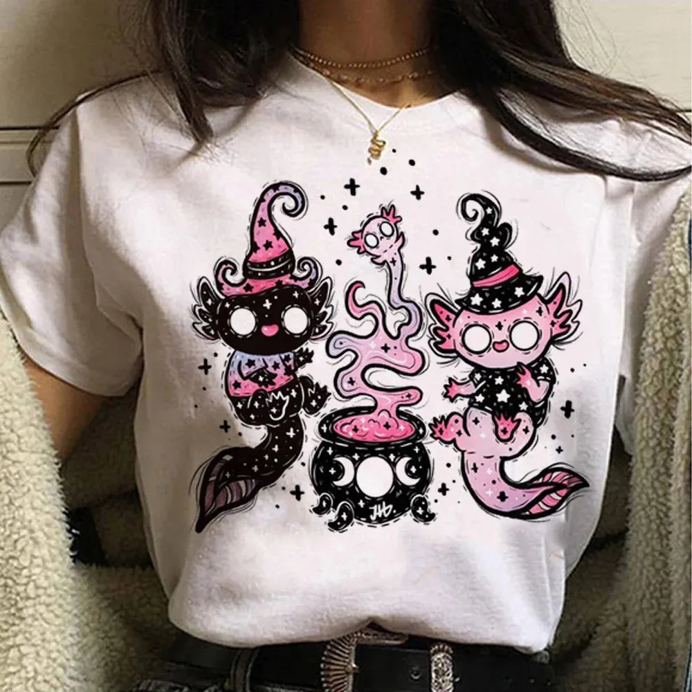 White Goth Cat Themed T-Shirts