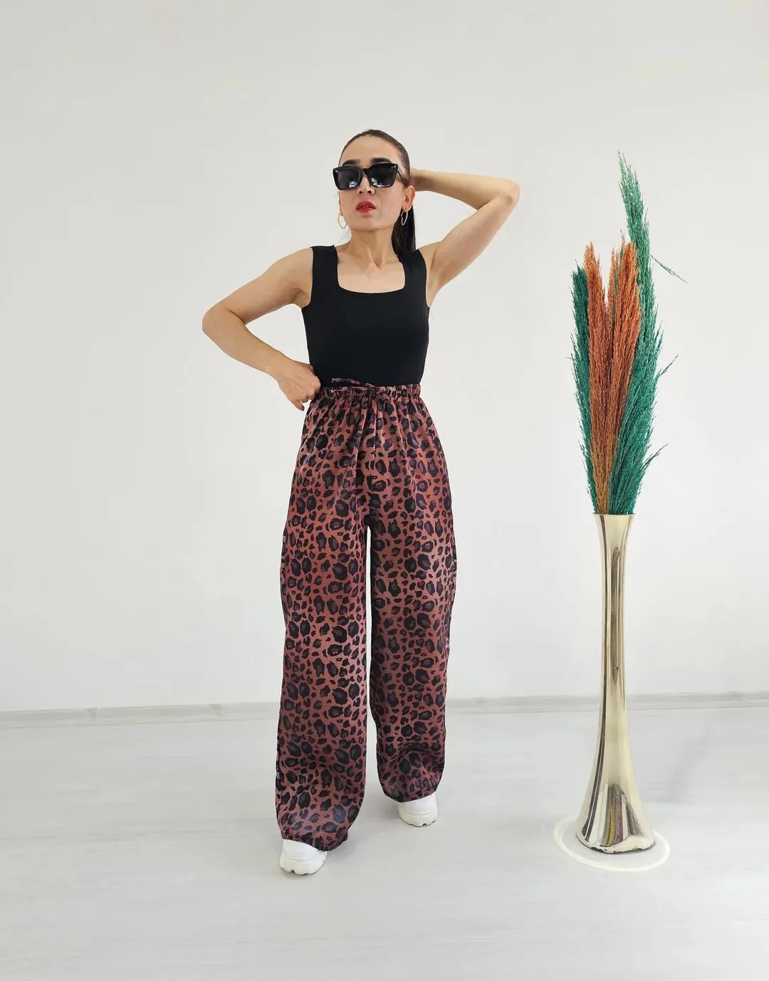 Women's Patterned Gilded Trousers