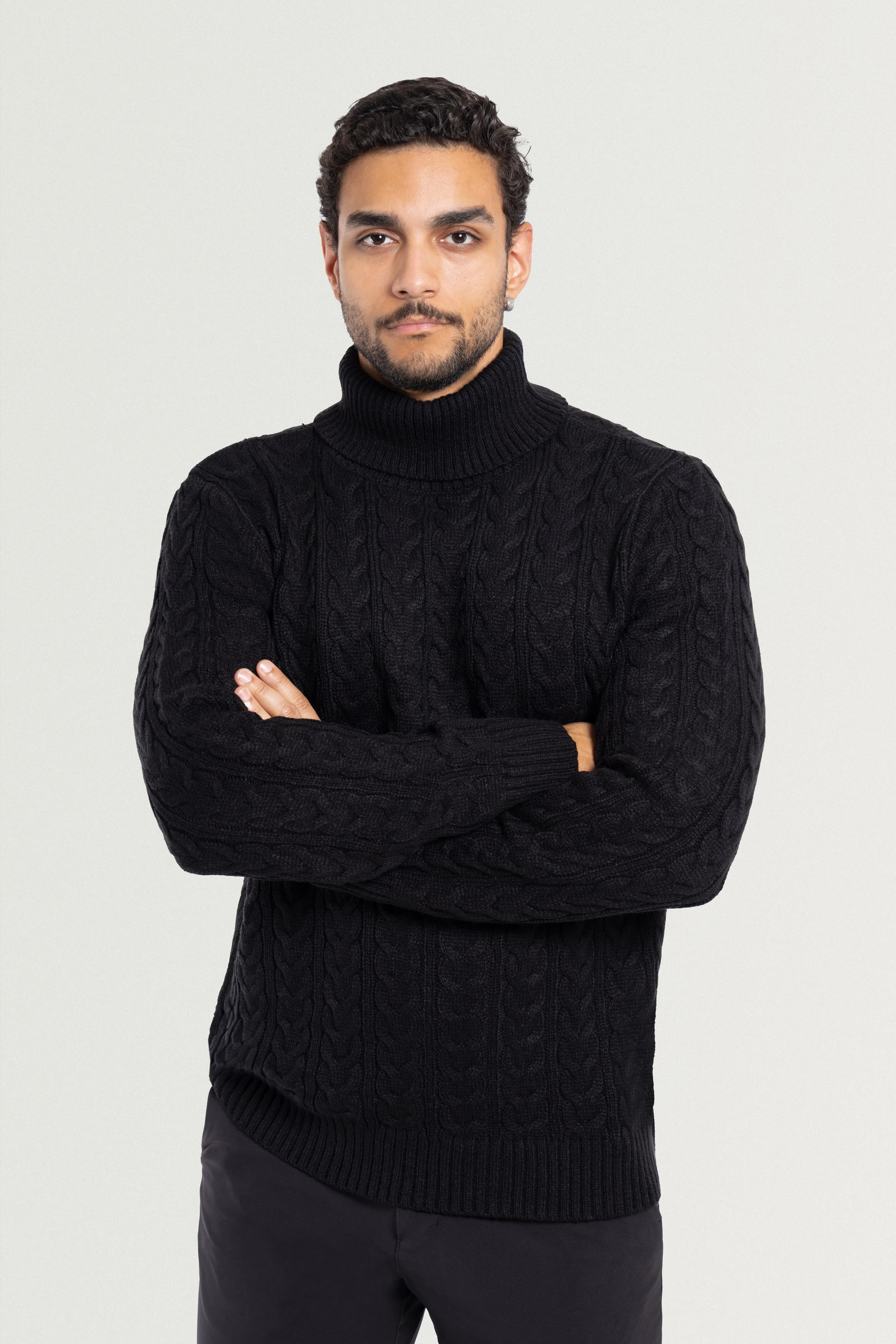 X RAY Men's Soft Slim Fit Turtleneck Pullover Sweaters