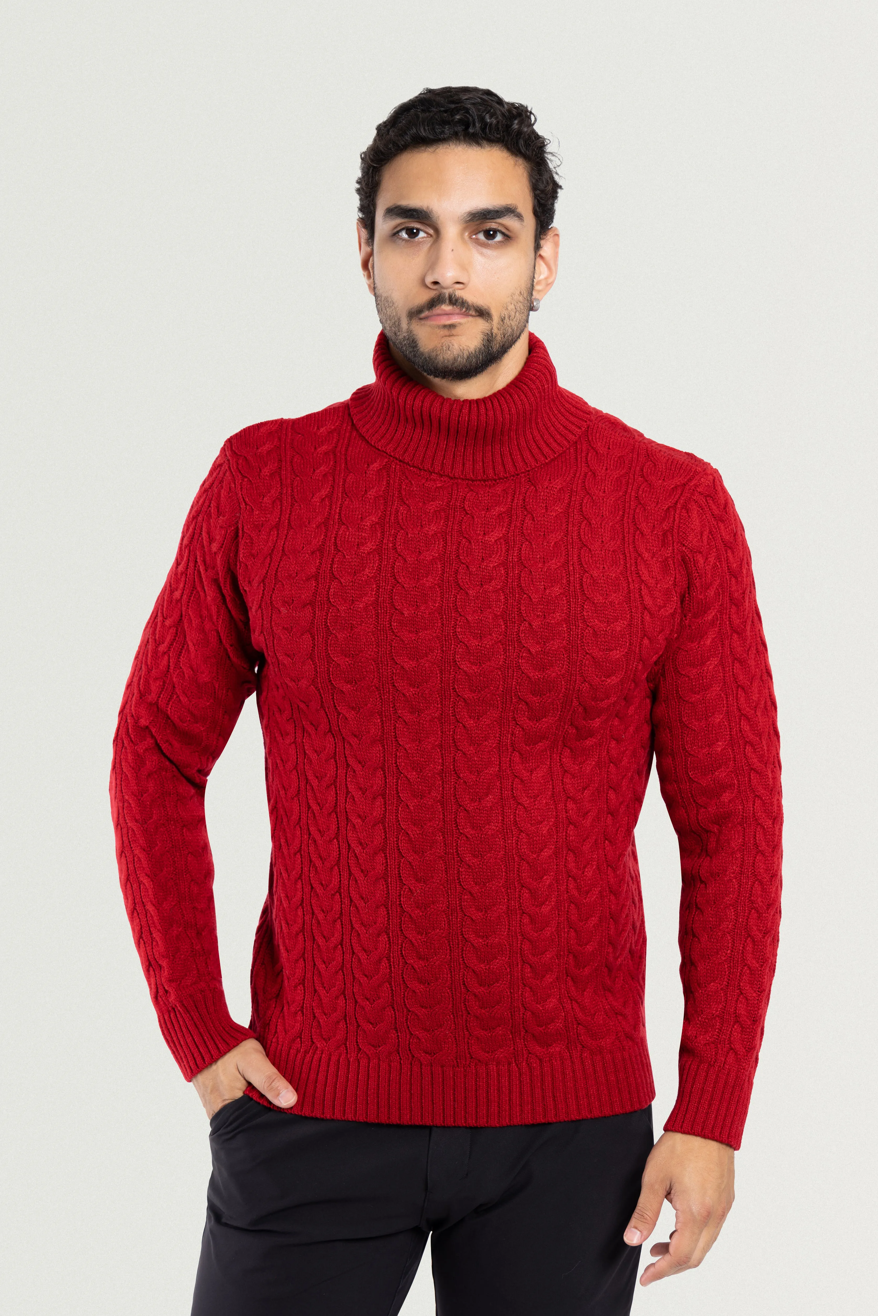 X RAY Men's Soft Slim Fit Turtleneck Pullover Sweaters